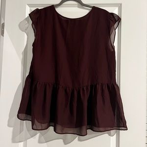 EUC Ann Taylor Factory Peplum Blouse, Size Medium